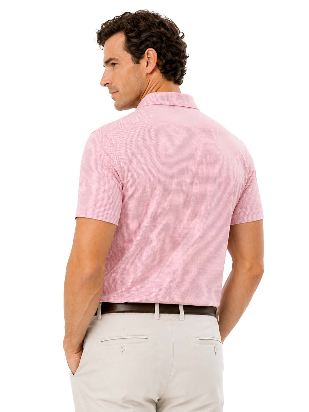 Men's Micro Houndstooth Golf Polo