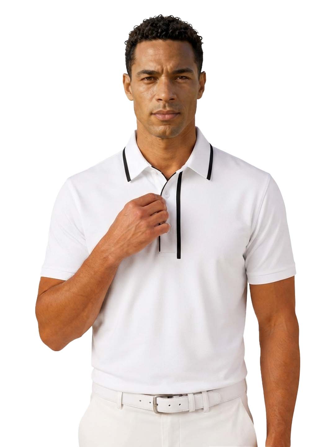 Men's Hidden Placket Golf Polo