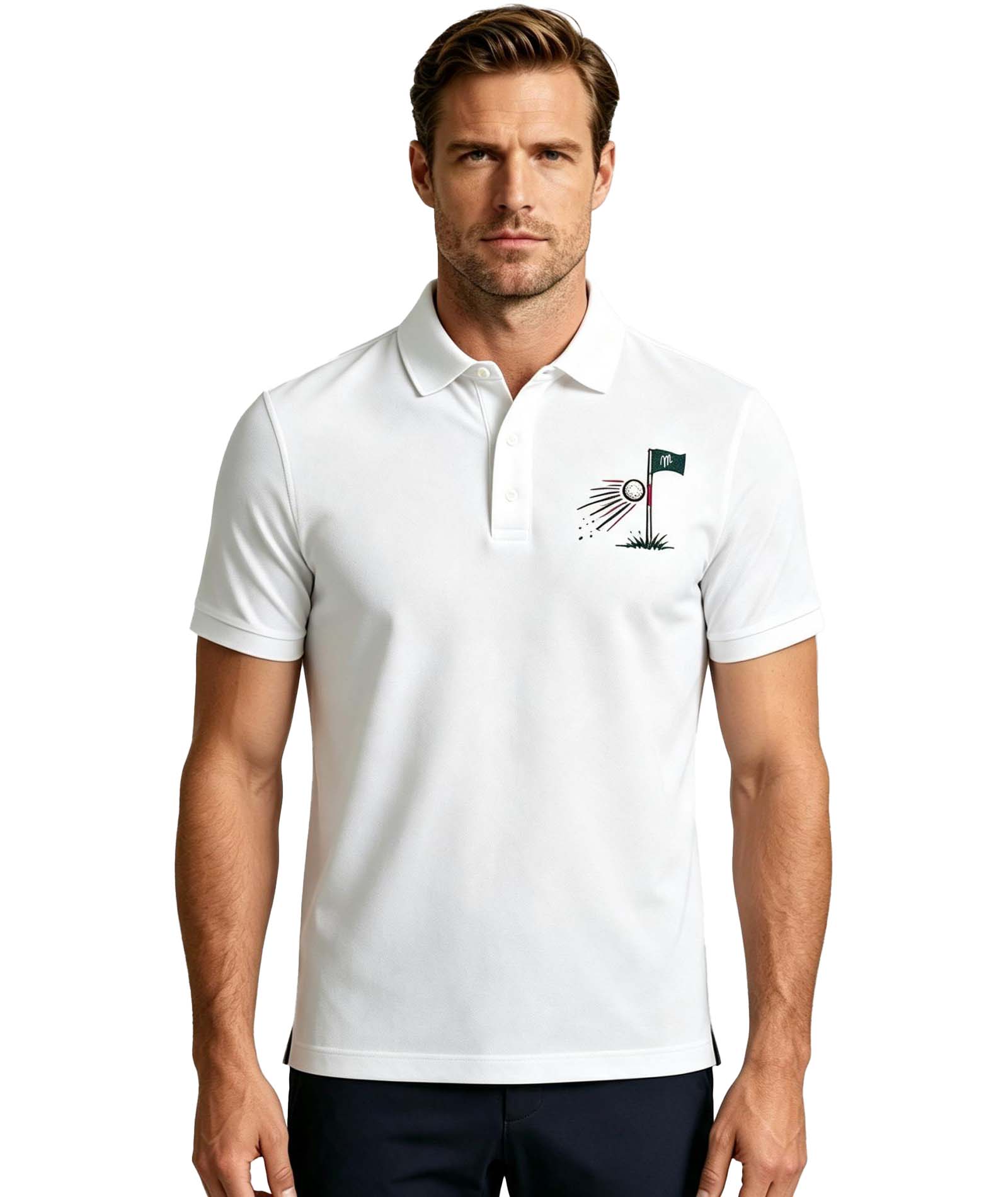 Men's Flag Pin Polo