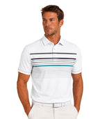 Mens Performance Chest Stripe Polo