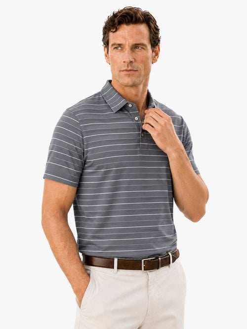 Men's Classic Stripe Golf Polo