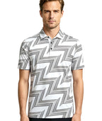 Geo Line Print Polo Shirt