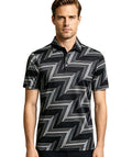 Geo Line Print Polo Shirt