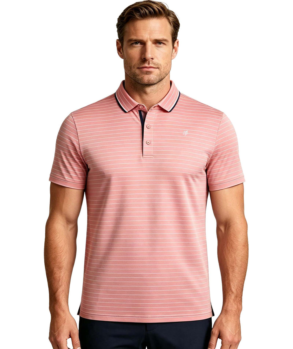 Men's Soft Stripe Golf Polo