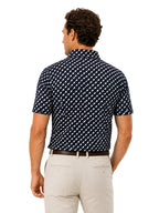 Men's Geo Dot Print Golf Polo