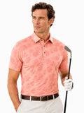 Men's Tropical Leaf Print Golf Polo