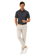 Men's Geo Dot Print Golf Polo
