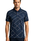 Geometric Line Polo Shirt