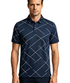Geometric Line Polo Shirt