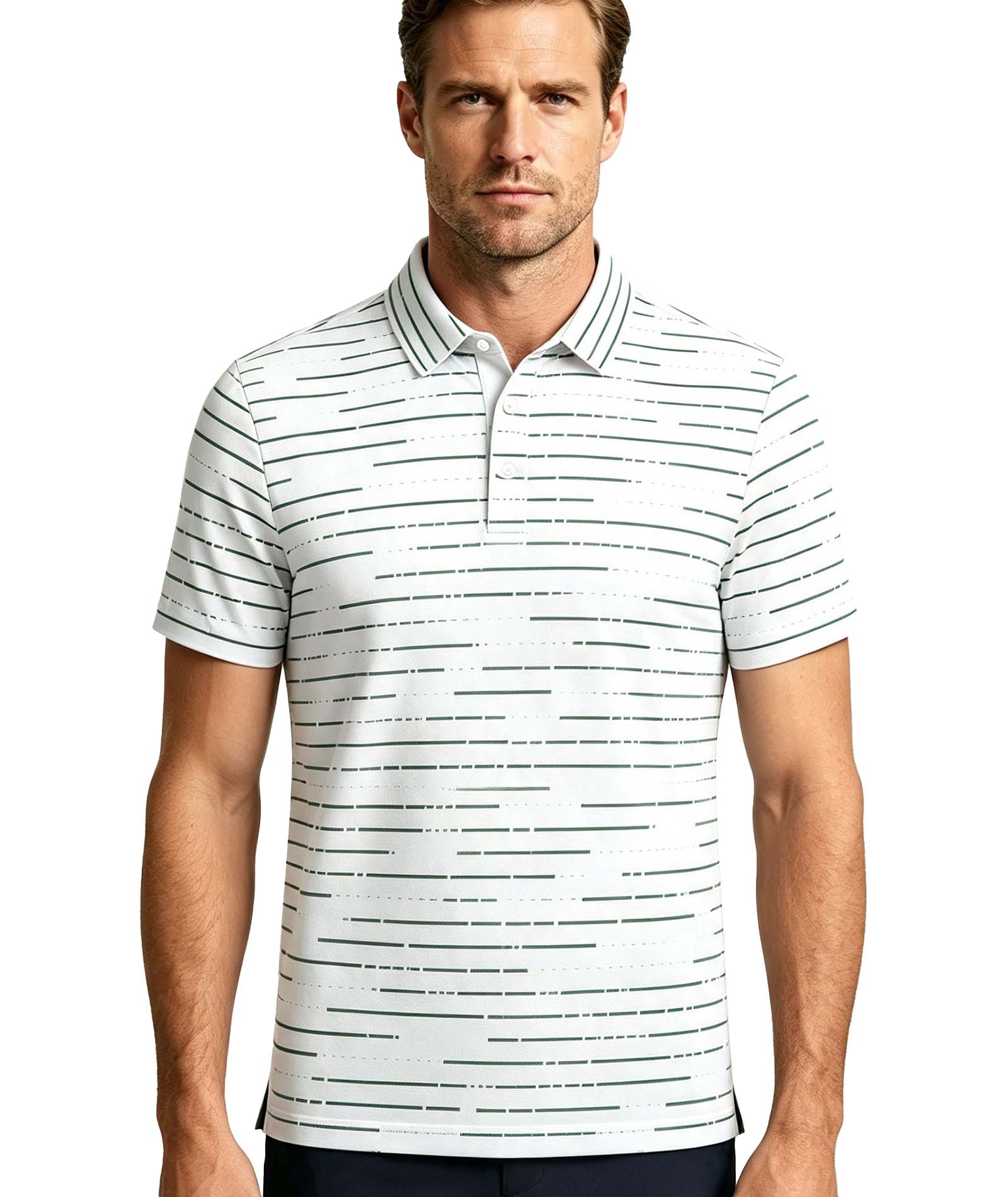 Linear Stripe Polo Shirt