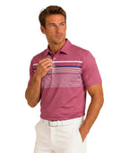 Mens Performance Chest Stripe Polo
