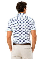 Men's Geo Dot Print Golf Polo