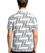 Geo Line Print Polo Shirt