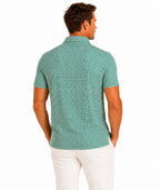 Mens Houndstooth  Tech POLO