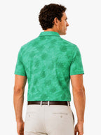 Men's Tropical Leaf Print Golf Polo