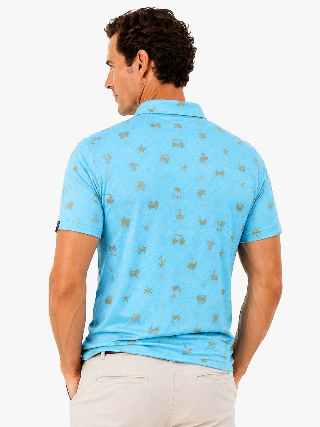 Men's Golf-Themed Print Polo