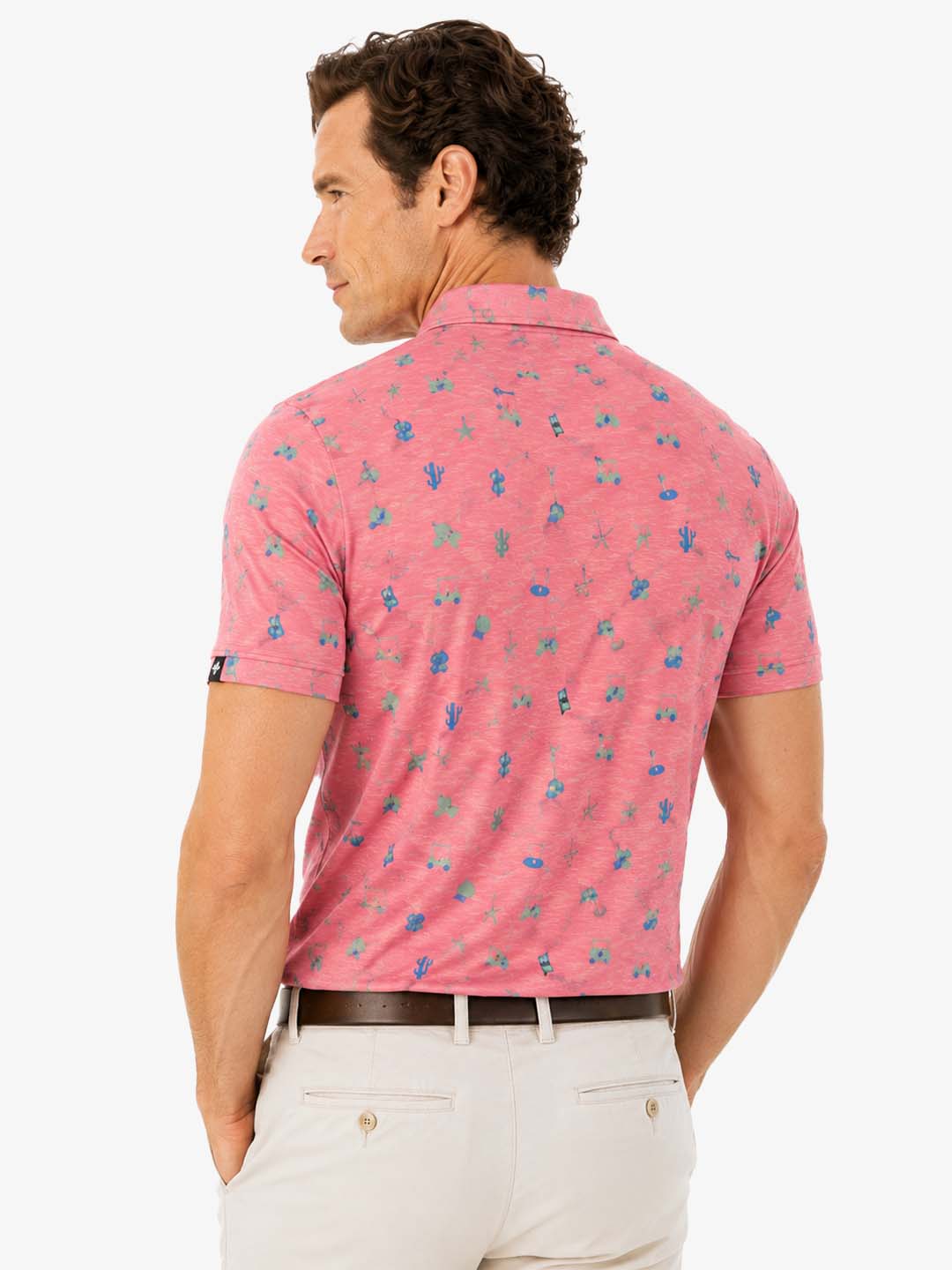 Men's Golf-Themed Print Polo