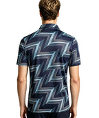 Geo Line Print Polo Shirt