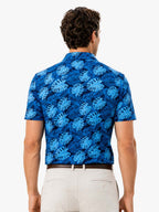 Men's Tropical Leaf Print Golf Polo