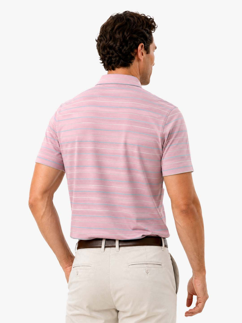 Men's Classic Stripe Golf Polo