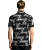 Geo Line Print Polo Shirt