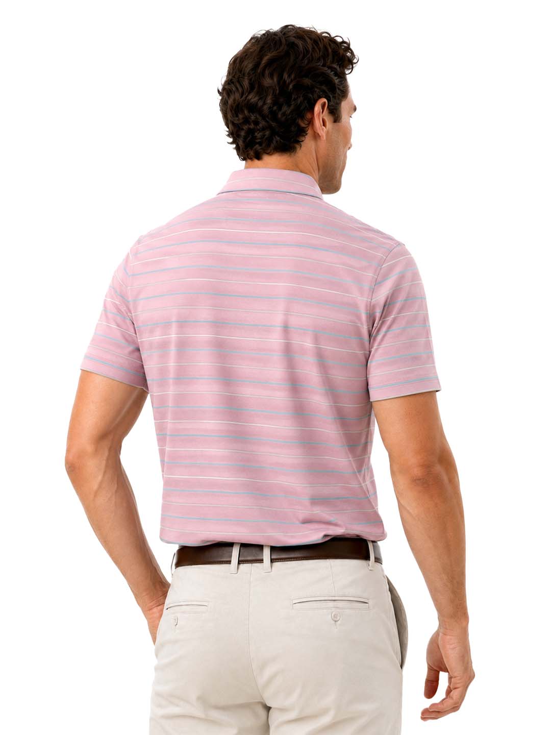 Men's Classic Stripe Golf Polo