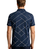 Geometric Line Polo Shirt