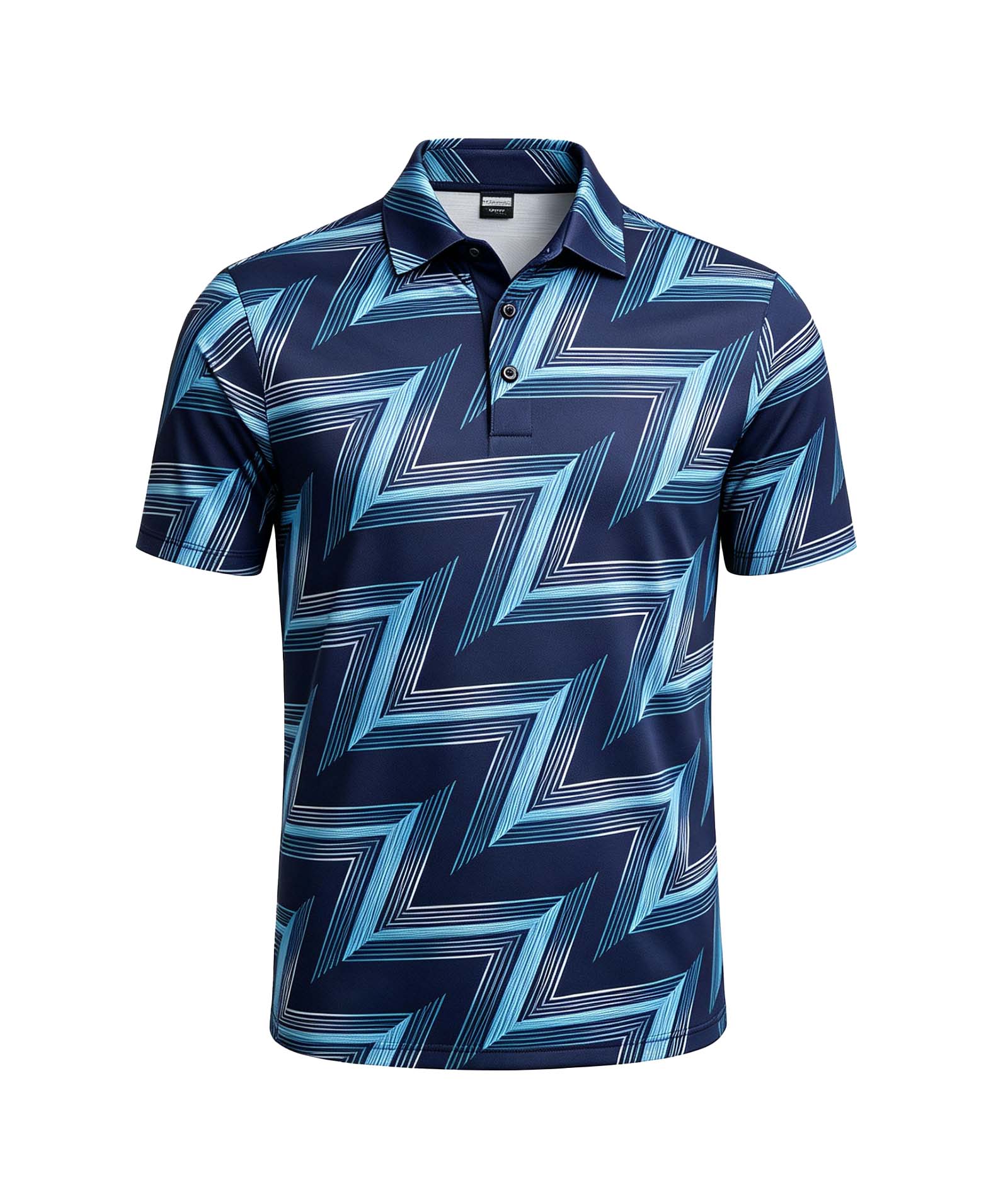 Geo Line Print Polo Shirt
