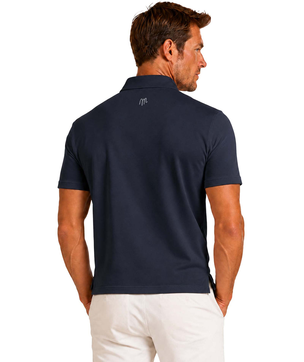 Mens Performance Chest Stripe Polo