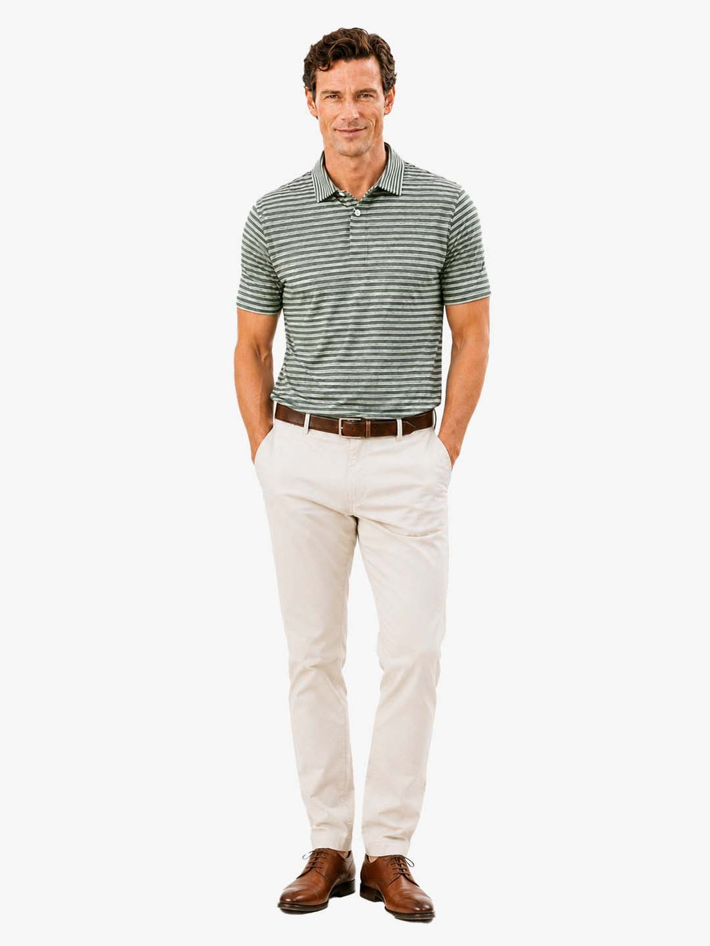 Men's Yarn-Dyed Stripe Polo