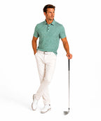 Mens Houndstooth  Tech POLO