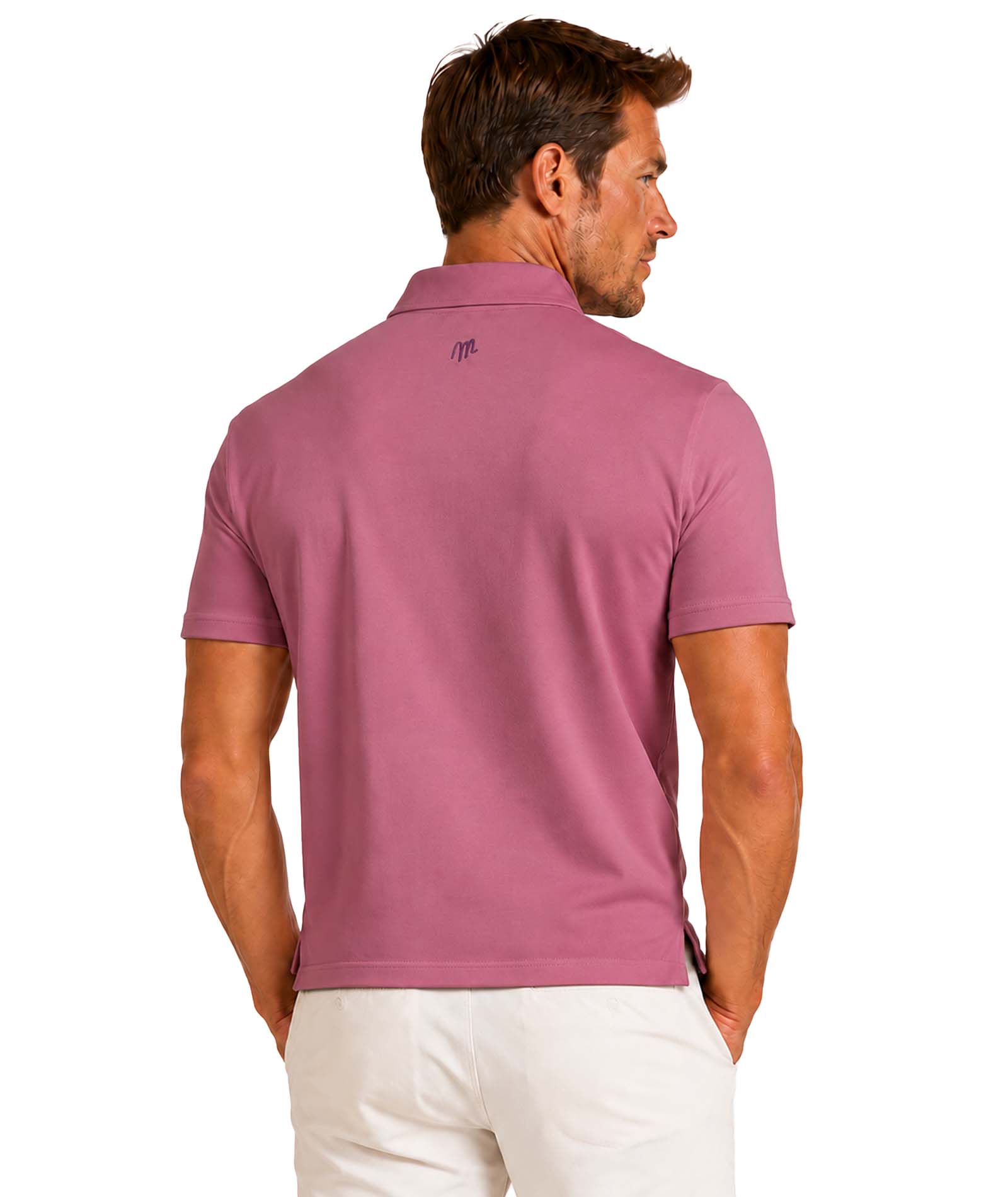 Mens Performance Chest Stripe Polo