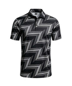 Geo Line Print Polo Shirt