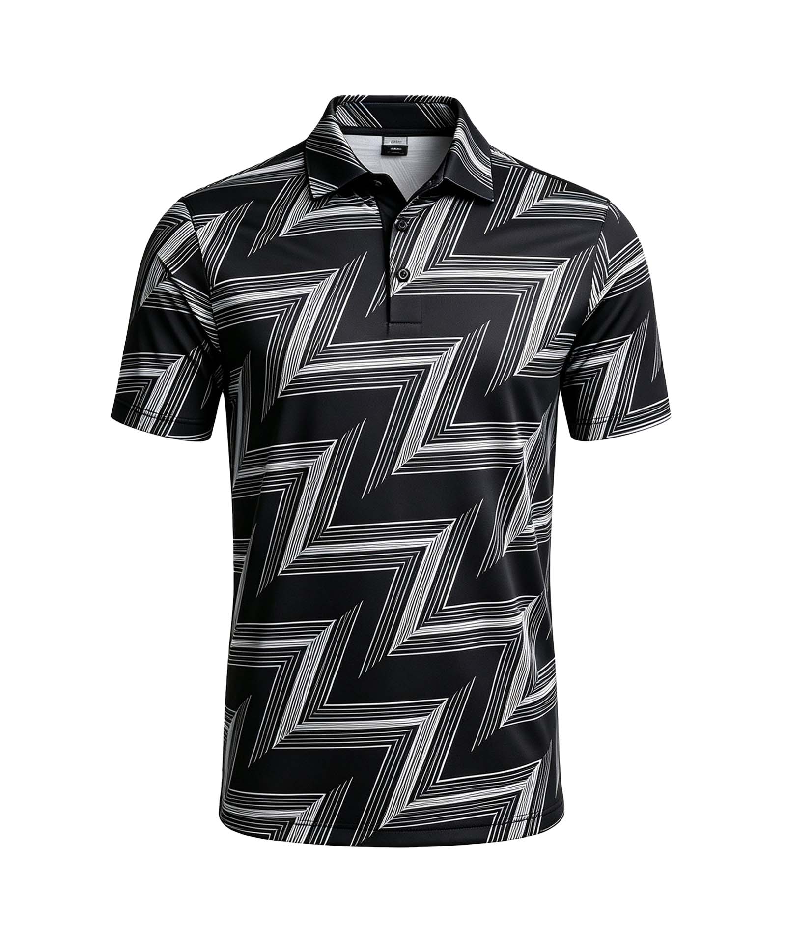 Geo Line Print Polo Shirt