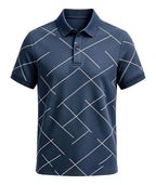 Geometric Line Polo Shirt