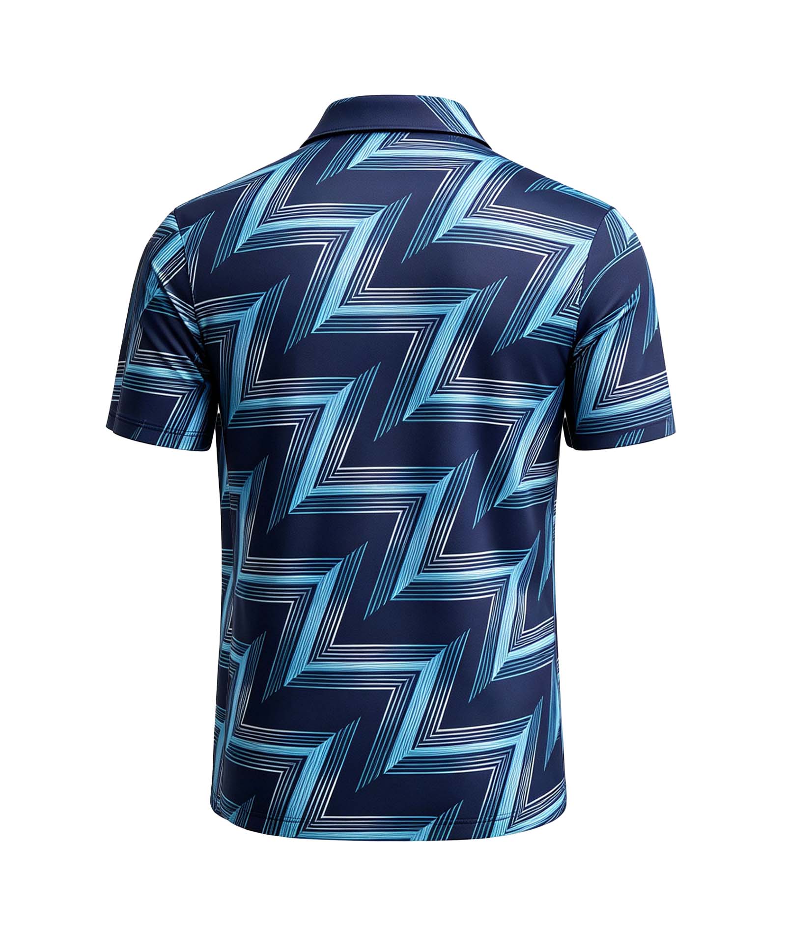 Geo Line Print Polo Shirt