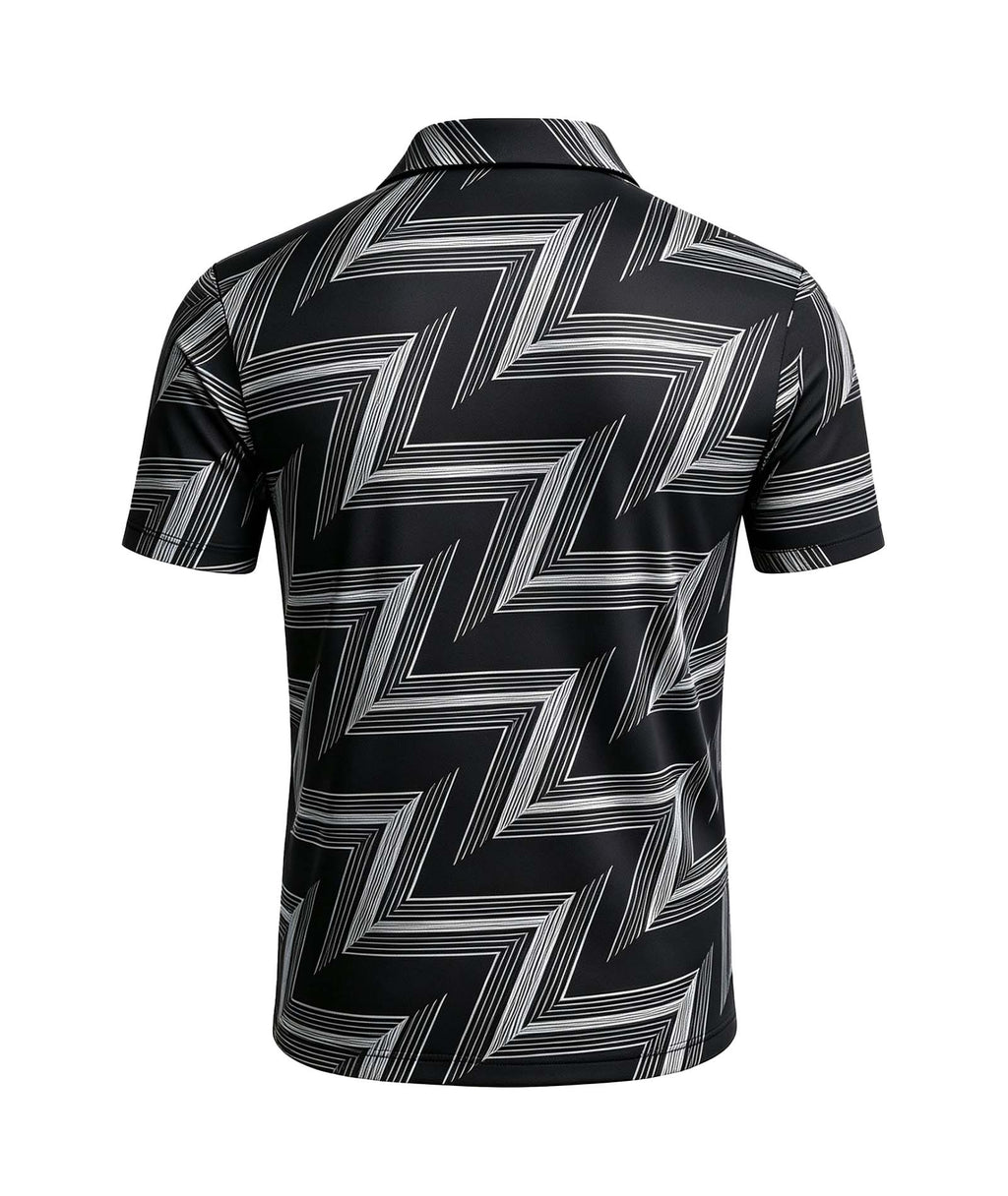 Geo Line Print Polo Shirt