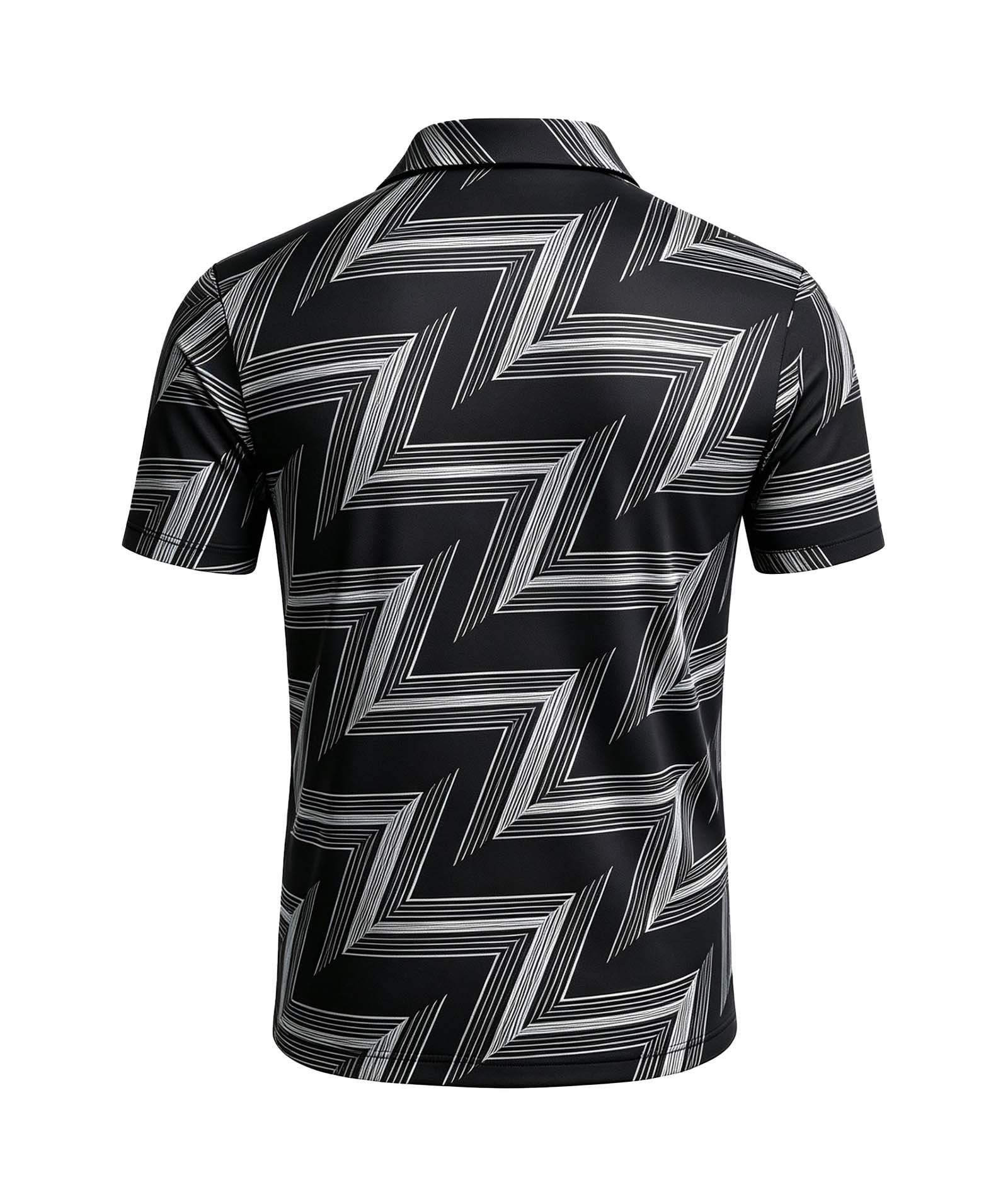 Geo Line Print Polo Shirt