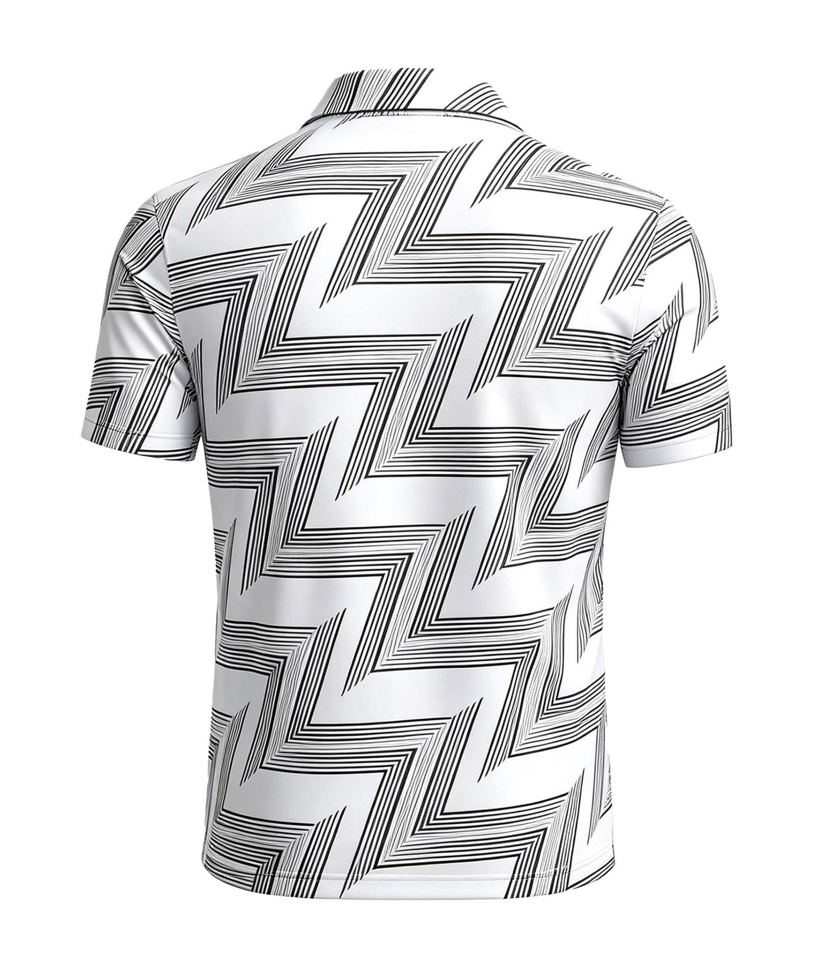 Geo Line Print Polo Shirt