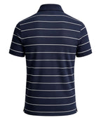 Men's performance golf polo shirt with classic stripe design and comfortable fit