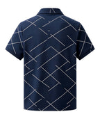 Geometric Line Polo Shirt