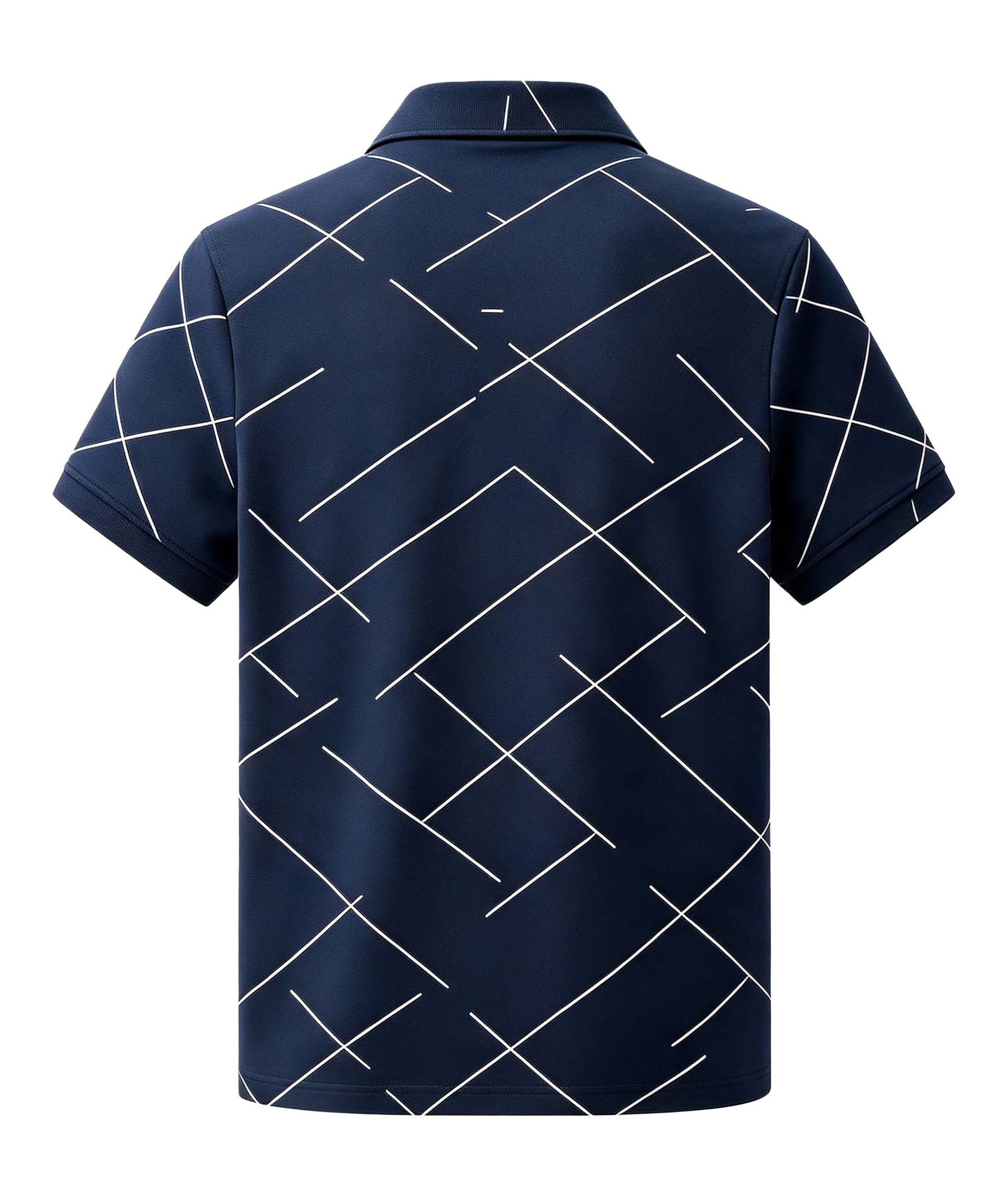 Geometric Line Polo Shirt