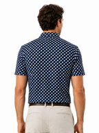 Men's Geo Dot Print Golf Polo